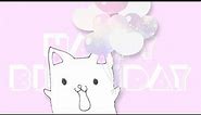 Happy Birthday eCard Video★Cute Cat Saying Birthday Wishes