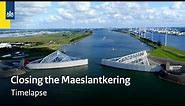 Closing the Dutch Maeslantkering (flood defence) | Timelapse
