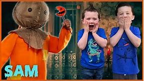 Sam Spirit Halloween | Unbox and Setup Halloween Animatronic | Life Size Animated Trick R Treat Sam