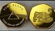 PINK FLOYD DARK SIDE OF THE MOON 24ct Gold Commemorative Coin 50p Collectors