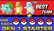 The BEST TEAM for Each Starter in Gen 1 - Pokemon Gen 1 TEAMBUILDING GUIDE
