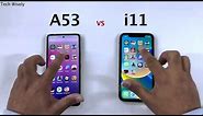 SAMSUNG A53 vs iPhone 11 - Speed Test