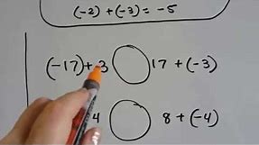 Grade 6 Math #9.3, Rules for Adding Integers