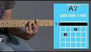 How to Play an A7 Barre Chord | Guitar Lessons