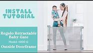 Regalo Retractable Baby Gate | Outside Doorframe Install Tutorial