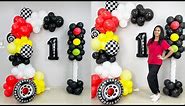 Race Car Theme Birthday Balloon Decoration