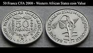 West African States 50 Francs Coin KM 6 Prices & Values