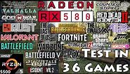 RX 580 8GB + Ryzen 5 5500 : Test in 36 Games in 2024