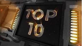 Futuristic Top 5 and top 10 ranking countdown with green screen black mart