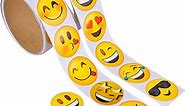 Kicko Emoji Stickers Roll For Kids - 2 Rolls - Assorted Emoticon Sheets - Party Favors