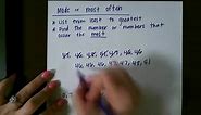 How to Calculate Mode ( Math Skills)