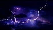 Thunderstorm And Lightning Strikes At Night Background Video Effects HD