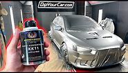 Spraying House of Kolor CANDY APPLE Red in Plasti Dip