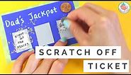 Father's Day Gift Card - How to Make DIY Scratch off Card & Lottery Ticket - Easy Paper Crafts