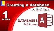 MS Access - Tables Part 1: Creating a database and tables