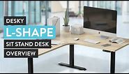 Desky L-Shaped Sit Stand Desk Overview