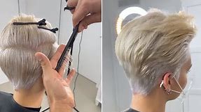 Short Pixie Haircut and Hairstyle for women | Very Short layered cutting tips & techniques