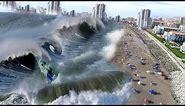 9 METER (30 foot) Waves absorb Sochi: Strongest Storm Bettina in the Black Sea, Russia.