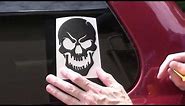 How to install a Vinyl Decal on your car window.
