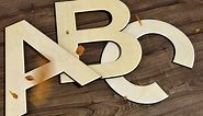 12 Inch Wooden Letter M, 1/4 Inch Thick Large Unfinished Wood Letter for Home Wall Decor, DIY Crafts