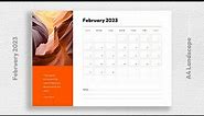 Printable February 2023 Calendar Template Free Download