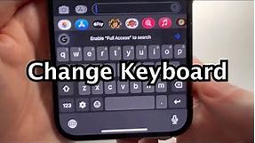 iPhone How to Change Keyboard!