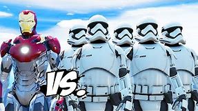 IRON MAN vs STORMTROOPERS ARMY - Iron Man VS Star Wars