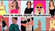 how i make digital illustrations *with a free app*