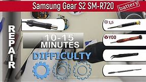 How to replace 🔧 🔋 battery on Smartwatch 📱 Samsung Gear S2 SM-R720