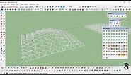 Space frame structure on curved surface in Sketchup