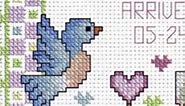 Cross Stitch Kit Birth Announcement Welcome Baby Girl at abullrun.com