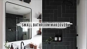 DIY SMALL BATHROOM MAKEOVER | FULL RENOVATION + REVEAL (BEFORE & AFTER)!