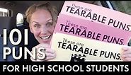 Tons of Puns for Teens, FREE Tearable Puns & EASY Halloween Costume, High School Teacher Vlog