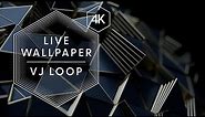 Downloadable 4K Live Wallpaper, Screensaver & VJ Loop | Rotating Black & Gold 3D Sphere