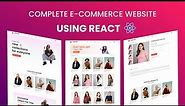 How To Create Complete Ecommerce Website Using React JS Step by Step Tutorial 2023