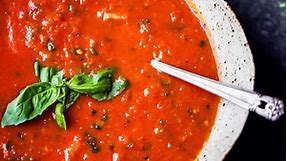 Homemade Roasted Tomato Basil Soup | Ambitious Kitchen