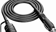12V Cigarette Lighter Extension Cord - Female Plug with Waterproof Cap, 4.3FT Car Charger Cigar Lighter Extension Cable for 12V/24V Car Accessory Like Tire Inflators, Air Compressors(4.3FT(1.3M))…
