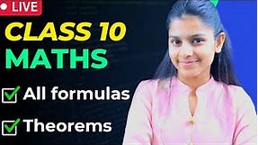 Class 10 All Math Formulas and Theorems in *1 VIDEO* 🔥😱 Don't Miss This !!