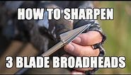 How to Sharpen 3 Blade Broadheads!