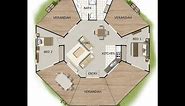 2 Bed Round House Plan:170.0 m2
