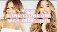 How To Clip In and Blend Hair Extensions With Short Hair | Luxy Hair