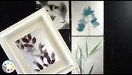 Spray Painting Leaves Silhouette on Canvas-- Wall Art Tutorial