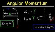 Angular Momentum Physics Practice Problems