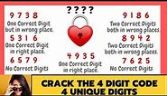 CRACK THE CODE | Crack the 4 Digit Code Lock Puzzle with Solution
