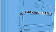 Parking Permit Hang Tags, 100 Pack, Temporary Parking Passes, Bulk Pack, Custom Passes Numbered 1-100, 3.15" x 4.75" Placards for Rearview Mirror by Better Office Products (Blue)
