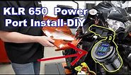 Install USB or 12 Volt Power Port on 2022 or Newer Kawasaki KLR 650 Motorcycle