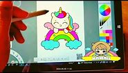 Coloring a Kawaii Unicorn - Digital Painting for Kids