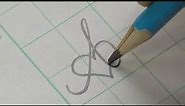 How to write heart font letters with a pencil | English handwriting | Calligraphy