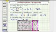 Ex: Find Basic Probabilities Using a Deck of Playing Cards