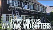 Safe working at Height: Triangular Bridging System Ladder for Window & Roof Work Over Conservatories